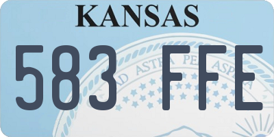 KS license plate 583FFE