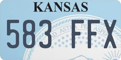 KS license plate 583FFX