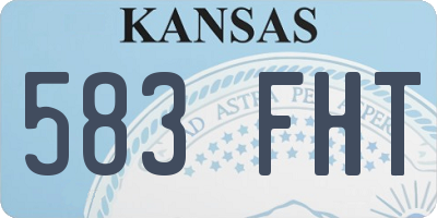 KS license plate 583FHT