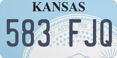 KS license plate 583FJQ