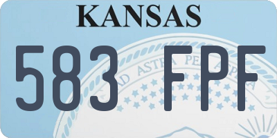 KS license plate 583FPF
