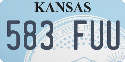 KS license plate 583FUU