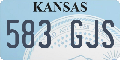 KS license plate 583GJS