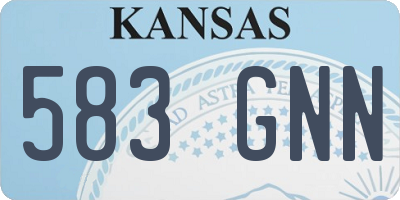 KS license plate 583GNN