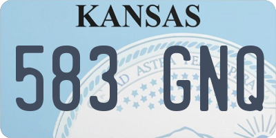 KS license plate 583GNQ