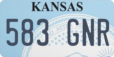 KS license plate 583GNR