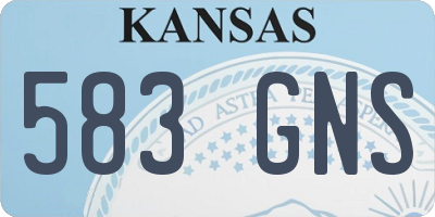 KS license plate 583GNS