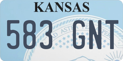 KS license plate 583GNT