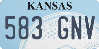 KS license plate 583GNV