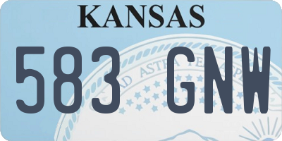KS license plate 583GNW