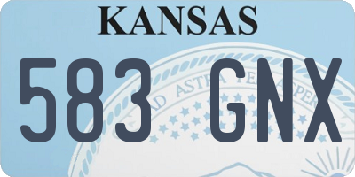 KS license plate 583GNX