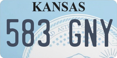 KS license plate 583GNY