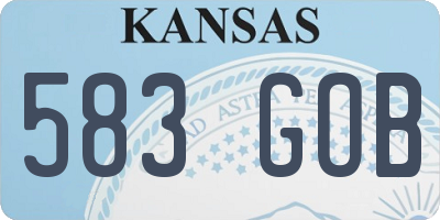 KS license plate 583GOB