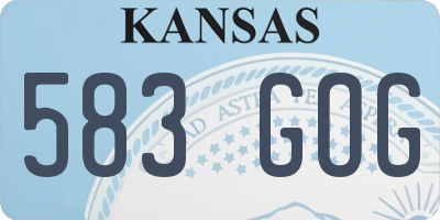 KS license plate 583GOG