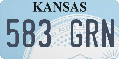 KS license plate 583GRN