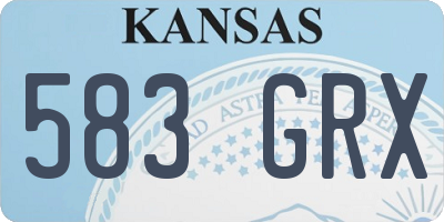 KS license plate 583GRX