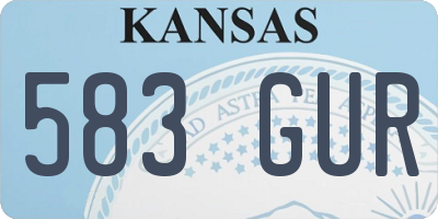 KS license plate 583GUR