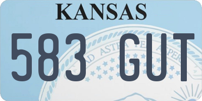 KS license plate 583GUT