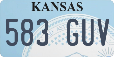 KS license plate 583GUV