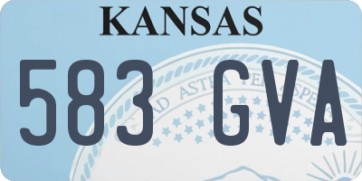 KS license plate 583GVA