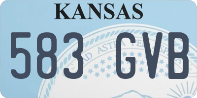 KS license plate 583GVB