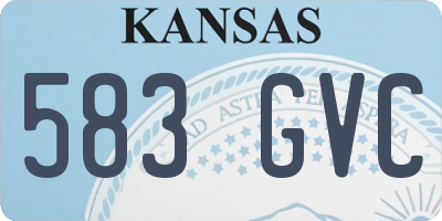 KS license plate 583GVC