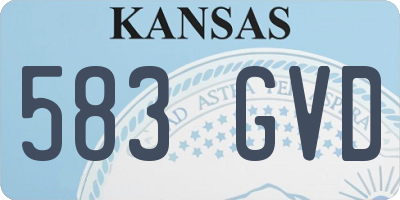 KS license plate 583GVD
