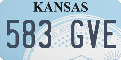 KS license plate 583GVE