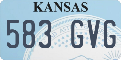 KS license plate 583GVG