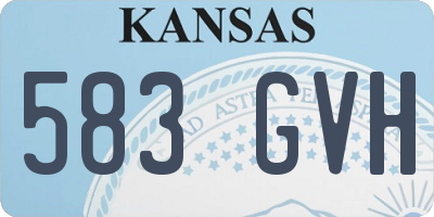 KS license plate 583GVH
