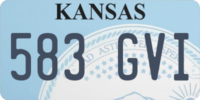 KS license plate 583GVI