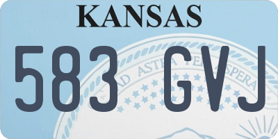 KS license plate 583GVJ
