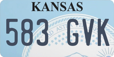 KS license plate 583GVK