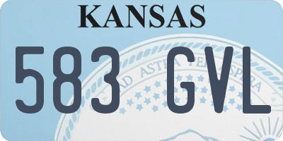 KS license plate 583GVL