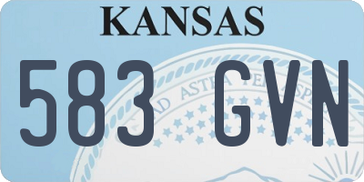 KS license plate 583GVN