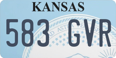 KS license plate 583GVR