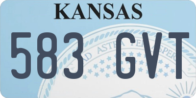 KS license plate 583GVT