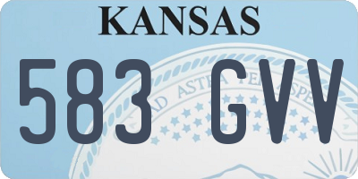 KS license plate 583GVV