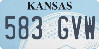 KS license plate 583GVW