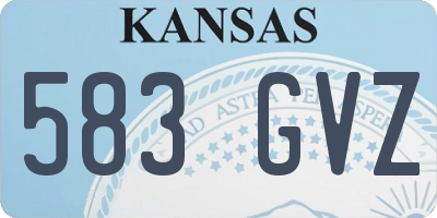 KS license plate 583GVZ