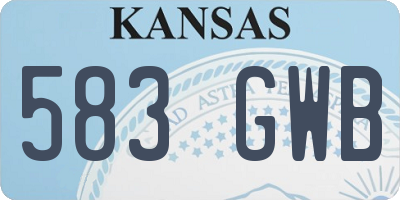 KS license plate 583GWB