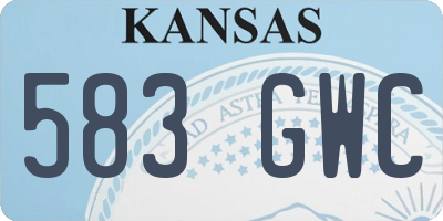 KS license plate 583GWC