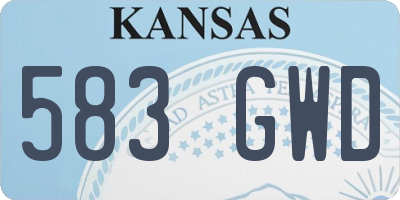 KS license plate 583GWD