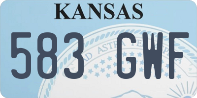 KS license plate 583GWF