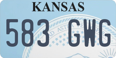 KS license plate 583GWG