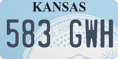 KS license plate 583GWH