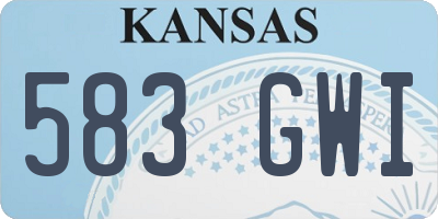 KS license plate 583GWI