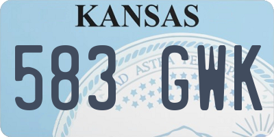 KS license plate 583GWK