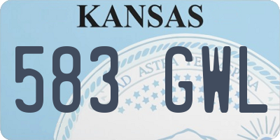 KS license plate 583GWL