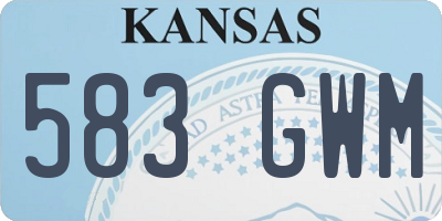 KS license plate 583GWM